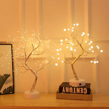 โหลดภาพลงในคลังภาพผู้ชม Night Light Home Decoration Bonsai Style Party Cherry Tree Shape LED Light DIY Firework Christmas Gift Plants Switch Copper
