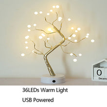 โหลดภาพลงในคลังภาพผู้ชม Night Light Home Decoration Bonsai Style Party Cherry Tree Shape LED Light DIY Firework Christmas Gift Plants Switch Copper
