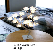 โหลดภาพลงในคลังภาพผู้ชม Night Light Home Decoration Bonsai Style Party Cherry Tree Shape LED Light DIY Firework Christmas Gift Plants Switch Copper
