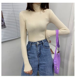 Women Sweaters 2020 Autumn Winter Tops Korean Slim Women Pullover Knitted Sweater Jumper Soft Warm Pull Femme