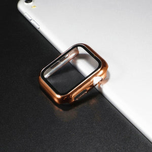 Glass+case For Apple Watch series 6 5 4 3 SE 44mm 40mm iWatch Case 42mm 38mm Screen Protector+cover apple watch Accessories