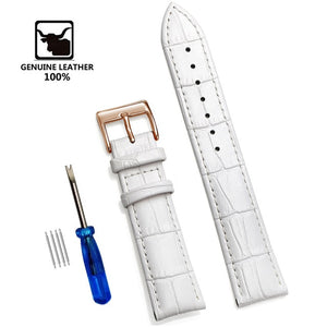 Genuine Leather Watchbands 12/14/16/18/20/22/24 mm Watch Steel Pin buckle Band Strap High Quality Wrist Belt Bracelet + Tool