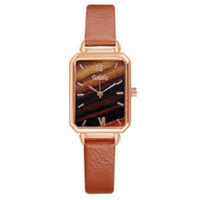 Load image into Gallery viewer, Gaiety Brand Women Watches Fashion Square Ladies Quartz Watch Bracelet Set Green Dial Simple Rose Gold Mesh Luxury Women Watches
