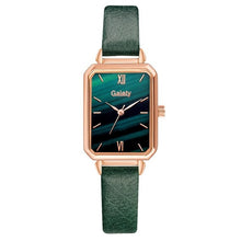 Load image into Gallery viewer, Gaiety Brand Women Watches Fashion Square Ladies Quartz Watch Bracelet Set Green Dial Simple Rose Gold Mesh Luxury Women Watches
