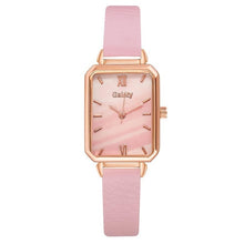 Load image into Gallery viewer, Gaiety Brand Women Watches Fashion Square Ladies Quartz Watch Bracelet Set Green Dial Simple Rose Gold Mesh Luxury Women Watches
