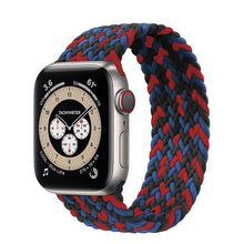 Load image into Gallery viewer, Braided Solo Loop For Apple watch band 44mm 40mm 38mm 42mm FABRIC Nylon Elastic belt bracelet iWatch series 3 4 5 se 6 strap
