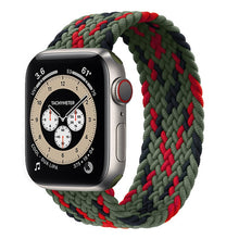 Load image into Gallery viewer, Braided Solo Loop For Apple watch band 44mm 40mm 38mm 42mm FABRIC Nylon Elastic belt bracelet iWatch series 3 4 5 se 6 strap
