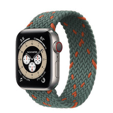 Load image into Gallery viewer, Braided Solo Loop For Apple watch band 44mm 40mm 38mm 42mm FABRIC Nylon Elastic belt bracelet iWatch series 3 4 5 se 6 strap
