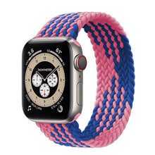 Load image into Gallery viewer, Braided Solo Loop For Apple watch band 44mm 40mm 38mm 42mm FABRIC Nylon Elastic belt bracelet iWatch series 3 4 5 se 6 strap
