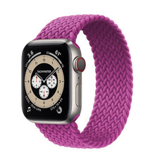 Load image into Gallery viewer, Braided Solo Loop For Apple watch band 44mm 40mm 38mm 42mm FABRIC Nylon Elastic belt bracelet iWatch series 3 4 5 se 6 strap
