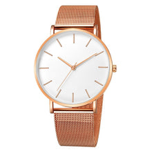 Load image into Gallery viewer, Women Watch Rose Gold Montre Femme 2021 Women&#39;s Mesh Belt ultra-thin Fashion relojes para mujer Luxury Wrist Watches reloj mujer
