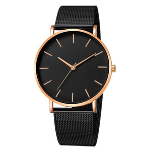 Women Watch Rose Gold Montre Femme 2021 Women's Mesh Belt ultra-thin Fashion relojes para mujer Luxury Wrist Watches reloj mujer