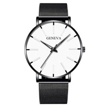 Ladda upp bild till gallerivisning, 2021 Minimalist Men&#39;s Fashion Ultra Thin Watches Simple Men Business Stainless Steel Mesh Belt Quartz Watch relogio masculino
