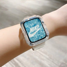 Load image into Gallery viewer, Newest Clear Band + Case for Apple Watch Series 6 SE 5 4 44mm 42mmTransparent for iwatch Strap 3 2 1  38mm 40mm Plastic Strap
