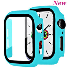 Load image into Gallery viewer, Cover for apple watch case 44mm 40mm 38mm 42mm iwatch case screen protector bumper Tempered Glass apple watch series 6 se 5 4 3
