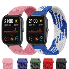 Load image into Gallery viewer, 20mm 22mm Braided Solo Loop For Amazfit GTS 2/2e/GTS2 Mini/GTR 42mm 47mm/GTR2/2e/stratos 2/3 Bracelet Watch Amazfit Bip Strap
