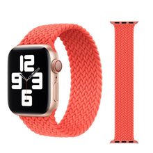 Load image into Gallery viewer, Braided Solo Loop For Apple watch band 44mm 40mm 38mm 42mm Fabric Nylon Elastic belt bracelet iWatch series 3 4 5 se 6 strap
