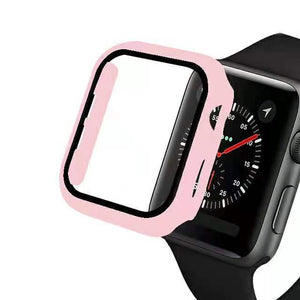 Glass+case For Apple Watch serie 6 5 4 3 SE 44mm 40mm iWatch Case 42mm 38mm bumper Screen Protector+cover apple watch Accessorie