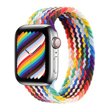 Load image into Gallery viewer, Braided Solo Loop For Apple watch band 44mm 40mm 38mm 42mm FABRIC Nylon Elastic belt bracelet iWatch series 3 4 5 se 6 strap
