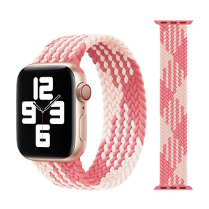 Braided Solo Loop For Apple Watch Band 44mm 40mm 38mm 42mm Fabric Nylon Elastic Belt Bracelet iWatch Series 3 4 5 Se 6 Strap