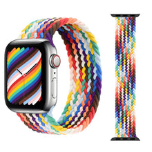 Load image into Gallery viewer, Braided Solo Loop For Apple Watch Band 44mm 40mm 38mm 42mm Fabric Nylon Elastic Belt Bracelet iWatch Series 3 4 5 Se 6 Strap
