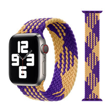 Load image into Gallery viewer, Braided Solo Loop For Apple Watch Band 44mm 40mm 38mm 42mm Fabric Nylon Elastic Belt Bracelet iWatch Series 3 4 5 Se 6 Strap
