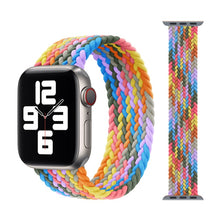 Load image into Gallery viewer, Braided Solo Loop For Apple Watch Band 44mm 40mm 38mm 42mm Fabric Nylon Elastic Belt Bracelet iWatch Series 3 4 5 Se 6 Strap
