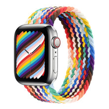 Load image into Gallery viewer, Solo Nylon Braid Strap for Apple Watch Band 6 se 5 4 3 44mm 40mm 38mm 42mm Elastic Sports Bracelet for IWatch Series 6 5 4 3 2 1
