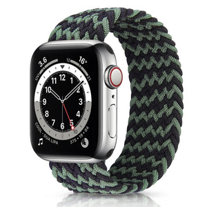 Solo Nylon Braid Strap for Apple Watch Band 6 se 5 4 3 44mm 40mm 38mm 42mm Elastic Sports Bracelet for IWatch Series 6 5 4 3 2 1