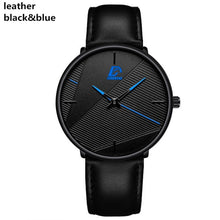 Ladda upp bild till gallerivisning, reloj hombre 2021 Fashion Watches Men Classic Black Ultra Thin Stainless Steel Mesh Belt Quartz Wrist Watch relogio masculino
