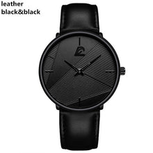 Ladda upp bild till gallerivisning, reloj hombre 2021 Fashion Watches Men Classic Black Ultra Thin Stainless Steel Mesh Belt Quartz Wrist Watch relogio masculino
