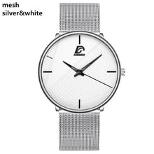 Ladda upp bild till gallerivisning, reloj hombre 2021 Fashion Watches Men Classic Black Ultra Thin Stainless Steel Mesh Belt Quartz Wrist Watch relogio masculino
